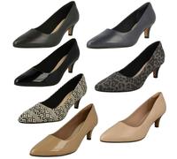 (Black, UK 3.5) Ladies Clarks Pointed Toe Court Shoes Linvale Jerica