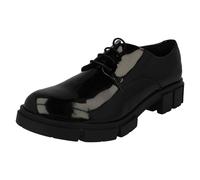 (Black, UK 4.5) Ladies Clarks Modern Super-Chunky Sole Lace Up Shoes Teala Lace - D Fit