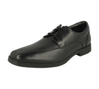 (Black, UK 4 Child) Boys Clarks Lace Up School Shoes Scala Step Y