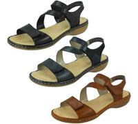 Rieker Women’s 659C7-00 Rieker Damen 659C7 Sandalen Sandal, Black, 4 UK