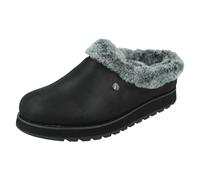 (Black, UK 4) Ladies Skechers Memory Foam Mule Slippers Keepsakes - Rem 31214