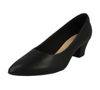 (Black, UK 5.5) Ladies Clarks Elegant Low Heel Shoe - Teresa Step