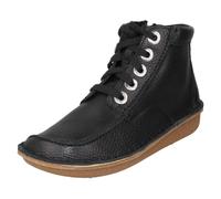 (Black, UK 5.5) Ladies Clarks Lace Up Casual Ankle Boots - Funny Cedar