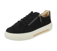 Clarks Hollyhock Zip Womens Black Nubuck, 5