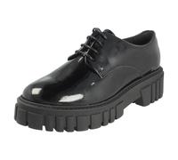 (Black, UK 5) Ladies Clarks Chunky Sole Lace Up Smart Shoes Page Walk - D Fit