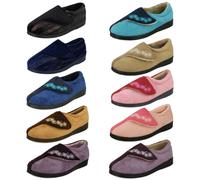 (Black, UK 5) Ladies Padders Wide Fitting Slippers Hug
