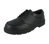 (Black, UK 6.5 Child) Boys Clarks Lace Up School Shoes Lorcam Edge Y - G Fit