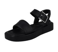 Alda Strap Leather Sandals Black