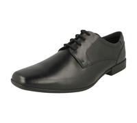 (Black, UK 6) Mens Clarks Lace Up Derby Style Shoes Sidton Lace - G Fit