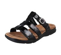 (Black, UK 7.5) Ladies Clarks Triple Strap Summer Sandals - Kitly Pearl