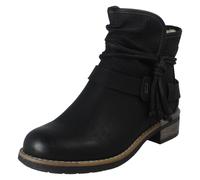(Black, UK 7.5) Ladies Rieker Fleece Lined Ankle Boots 94689