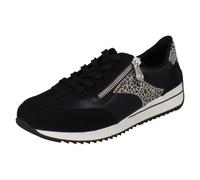 (Black, UK 7.5) Ladies Rieker Lace Up Trainers N1210