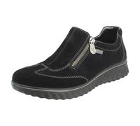 Rieker Ladies Zip Fastening RiekerTEX Casual Shoes 59071-00 - Black Suede - UK Size 7.5 - EU Size 41 - US Size 9.5