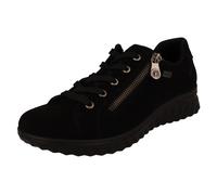 (Black, UK 8) Ladies Rieker-Tex Water Resistant Casual Shoes 59000