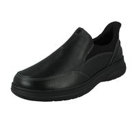 (Black, UK 8) Mens Clarks Easy In Easy Out Casual Shoes Mullan Step - H Fit
