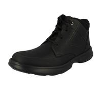 Clarks Men's Bradley Mid Ankle Boot, Black Tumbled, 8 UK