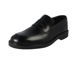 (Black, UK 8) Mens Clarks Smart Loafer Style Slip On Formal Shoes Aldwin Step - G Fit