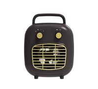 (Black, UK) 800W PTC Ceramic Space Heater with Human Sensor, Low Noise, Fast Heating, Tip-Over & Overheat Protection, 3 Adjustable Gears for Indoor Use