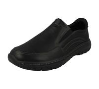 (Black, UK 9.5) Mens Clarks Slip On Shoes Clarks Pro Step - H Fit