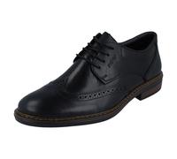 (Black, UK 9.5) Mens Rieker Brogue Lace Up Shoes 17620