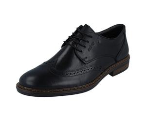 (Black, UK 9.5) Mens Rieker Brogue Lace Up Shoes 17620