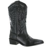 Gringos Mens Western and Cult Fashion HIGH CLIVE - Black Leather, Mens UK 9 / EU 43