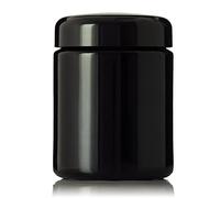 Black Ultraviolet Glass Jar with Lid | 250 ml 8 oz Airtight Smell Proof Container | Wide Neck Herb Storage, Ideal for Coffee, Tea, Spices, Dried Goods, Tall Glass Jar for Kitchen