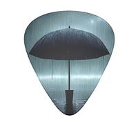 Black Umbrella In The Rain Guitar Plectrums Classical Triangle Bass Acoustic And Electric Guitar Plectrums For Guitarists 12 Pieces