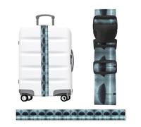 Black umbrella in the rain Luggage Strap-Adjustable Suitcase Belt with Buckle