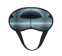 Black Umbrella in The rain Printed Eye mask, for Sleeping, Light-Blocking, Soft and Comfortable, Elastic Band
