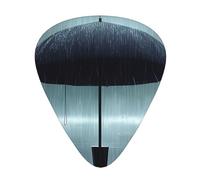 Black umbrella in the rain Printed guitar picks for acoustic, electric, and band players, 12 pieces in 3 different thicknesses