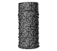 Black Union Jack British Flag Neck Warmer Tube Britain Head Scarf Snood Bandana Seamless MOD Scooter Biker Gaiter
