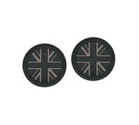 Black Union Jack UK Flag Style Soft Silicone Cup Holder Coasters compatible with MINI Cooper R55 R56 R57 R58 R59 73mm (Black)