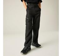 Black unisex 11-12 Years Regatta Kids’ Sorcer III Zip Off Trousers Black, Size: 11-12 Years