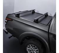 Black Universal Rear Pickup Truck Bed Cross Bars Kit Locking Aluminium Pick Up Lockable Rails Cargo Luggage Rack