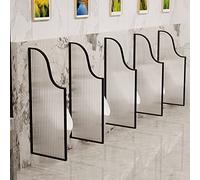 Black Urinal Privacy Screens5pcs Tempered Glass Partition Urinal Baffle for Bathroom Durable Toilet Privacy Panels Enhance Restroom Comfort and Hygiene