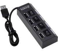 Black USB Hub, 4 Port USB Hubs, Portable USB Splitter Mini USB Splitter for Desktop, Laptop, Xbox, Flash Drive, HDD, Console, Printer, PC, Keyboards, Computer and Accessories