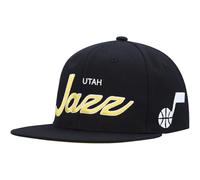 Black Utah Jazz Snapback Hat by Mitchell & Ness