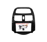 (black uv-canbus) 9 Inch Radio Fascias for Chevrolet Spark 2010-2016 Double Din DVD Stereo Panel Dashboard Refitting Installation