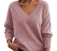 Black V Neck Jumper Women Cashmere Sweater Women 18Th Birthday Gifts for Girls Hiking Fishing Ski Knit Pullover Women Loose V Neck Casual All Knitwear Women Bargains of The Day Sale