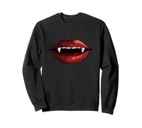 Black Vampire Lips Goth I Halloween I Funny Vampire Sweatshirt
