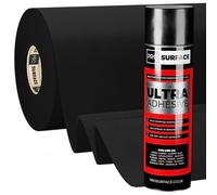Black Van Lining Carpet 4 Way Stretch Camper Conversion Trim - 6 Metre x 2 Metre Includes Glue