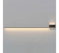 Black Vanity Lighting Fixture Metal Linear Wall Mounted Lamp, Indoor Decor Led Wall Light, Modern Long Strip Wall Sconces for Bathroom Bedroom Bedside Mirror