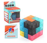 (black) Variable Magnetic Rubik's Cube Building Blocks Puzzle Cube Children's Educational Magnetic Rubik's Cube Decompression Toy