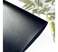 Black Vegan Leather from Natural Olive Wastes, 100% Plant Based Leather Fabrics & Vegan, Multi Sizes, Black Faux Leathers for Crafts - A5 Sample (14.8x21cm)