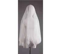 Black Veil Special For Wedding Photography Soft Tulle Lace Applique Edge 3meter Long Tailed Chapel Bride Veils Accesorries-off white-300cm
