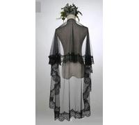 Black Veil Special For Wedding Photography Soft Tulle Lace Applique Edge 3meter Long Tailed Chapel Bride Veils Accesorries-black-200cm