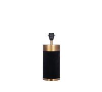 Black Velvet and Gold Contrast Metal Table Lamp Base Black/Gold-Coloured