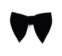 Black Velvet Bow Ties Mens Pre-Tied Satin Formal Tuxedo Big Bowtie Oversized Bow Knot, 1, Medium