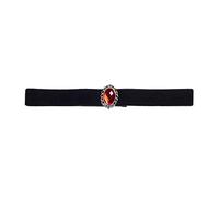 Black Velvet Choker With Red Stone Accessory for Fancy Dress